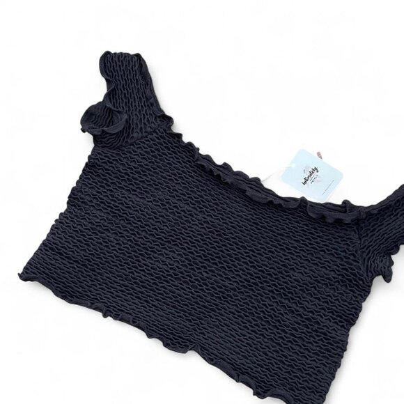 brand new - black textured bikini top - Picture 2 of 7